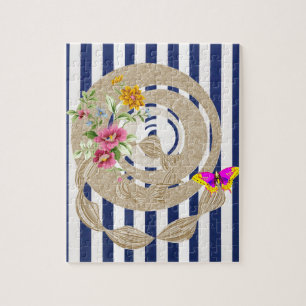 Rompecabezas Mariposa Floral Stripe