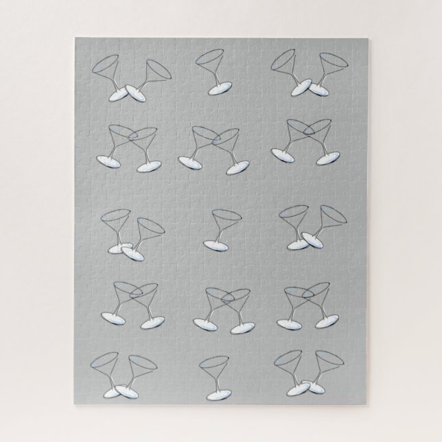 Rompecabezas Martini Glasses Gray (Vertical)