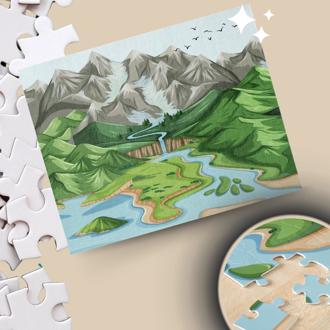 Rompecabezas Minimalista | Regalo para la familia (Nature Minimalist Jigsaw Puzzle | Handcrafted, Eco-Friendly Gift for Birthdays, Anniversaries)