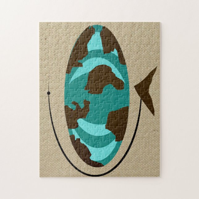 Rompecabezas moderno del arte del globo de los (Vertical)