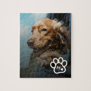 Rompecabezas monograma de mascotas perro foto pers