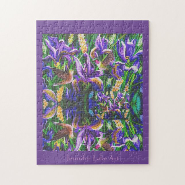 Rompecabezas Morado Colibrí (Vertical)