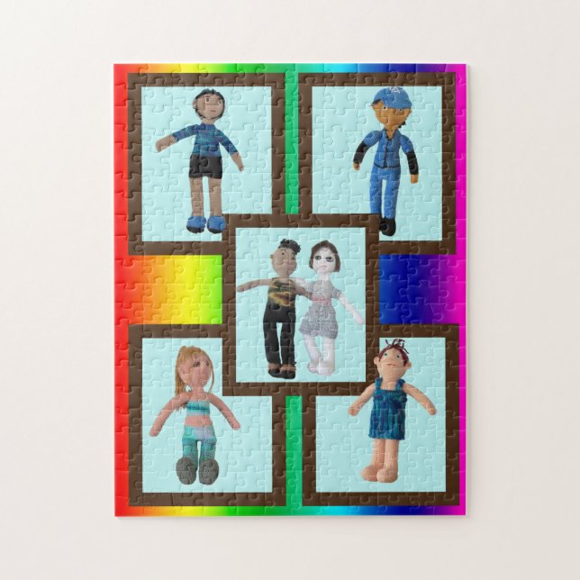 Rompecabezas - Muñecas de niños y Chicas (Vertical)