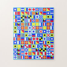 Rompecabezas náutico del doble de la bandera de