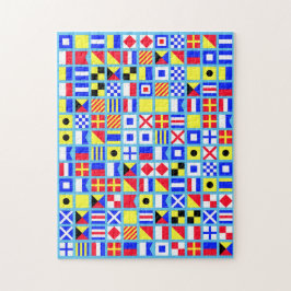 Rompecabezas náutico del doble de la bandera de