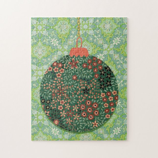 Rompecabezas navideño de adorno navideño (Vertical)