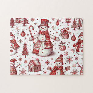 Rompecabezas Navideño Muñeco de Nieve Toile