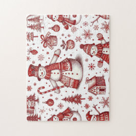 Rompecabezas Navideño Muñeco de Nieve Toile