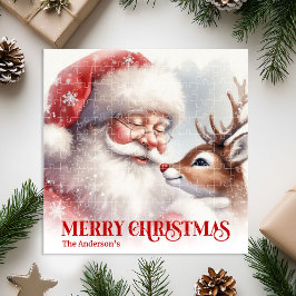 Rompecabezas Navideño Personalizado de Santa Claus