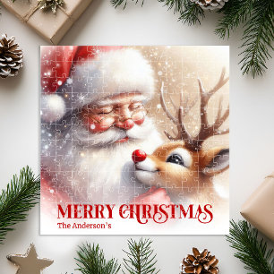 Rompecabezas Navideño Personalizado de Santa Claus