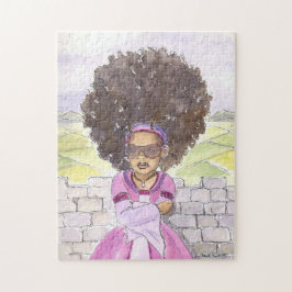 Rompecabezas negro de princesa Afro de Rapunzel