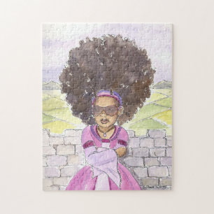Rompecabezas negro de princesa Afro de Rapunzel