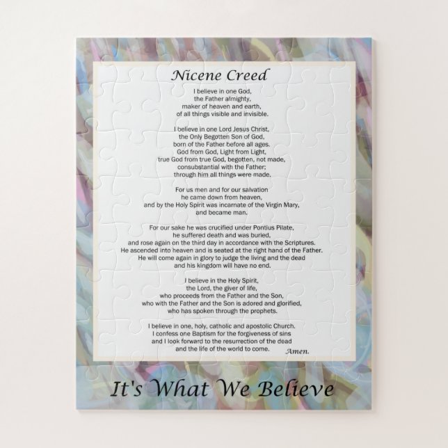 Rompecabezas Nicene Creed Grandes Piezas Oración C (Vertical)