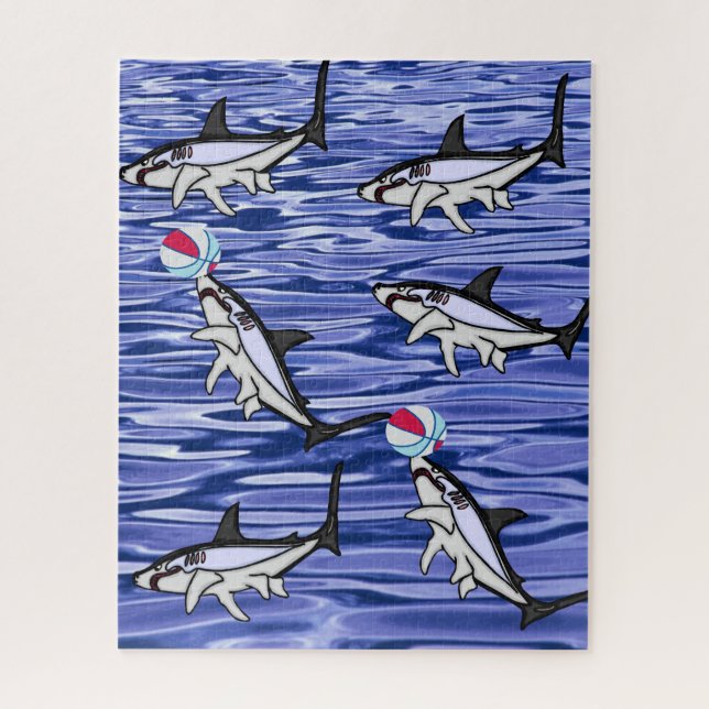 Rompecabezas Ocean Blue Sharks (Vertical)