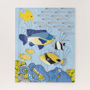 Rompecabezas oceánico Art Deco 16x20 para persona