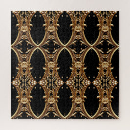 Rompecabezas Ornamentado Floral Dorado