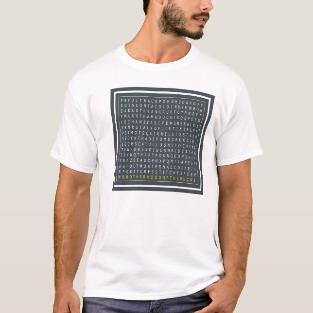 Rompecabezas oscuro, camisa blanca (Anverso)