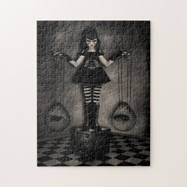 Rompecabezas oscuro gótico de la muñeca (Vertical)