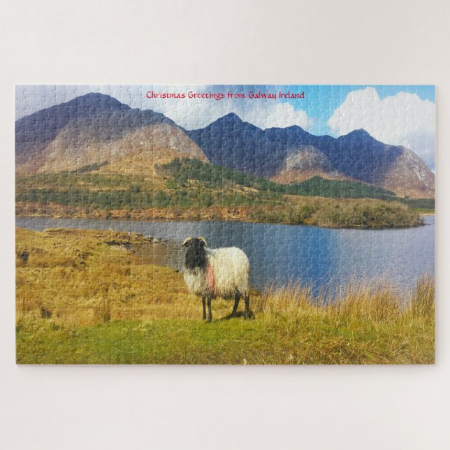 Rompecabezas oveja lanuda irlandesa Galway Irlanda (Horizontal)