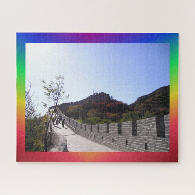 Rompecabezas paisajístico: el arcoiris de la pared (Horizontal)
