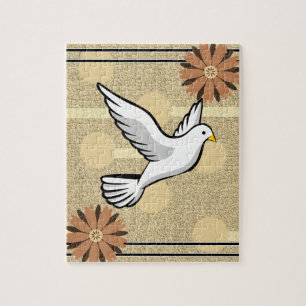 Rompecabezas Paloma Blanca Círculos Beige