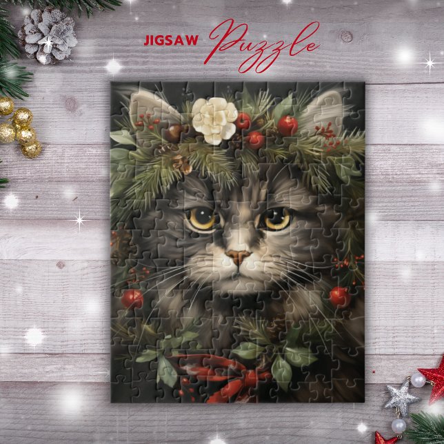 Rompecabezas para los amantes del gato (Christmas Puzzle for Cat Lovers)