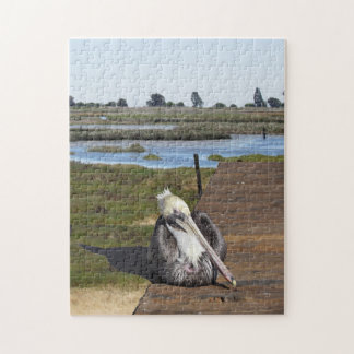 Rompecabezas - Pelican sobre el muelle en Marsh