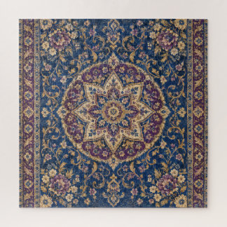 Rompecabezas Persa Azul Real Arte Floral Vintage