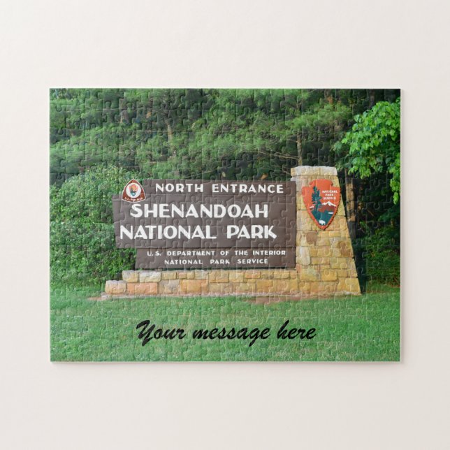 Rompecabezas personalizable del Parque Nacional Sh (Horizontal)