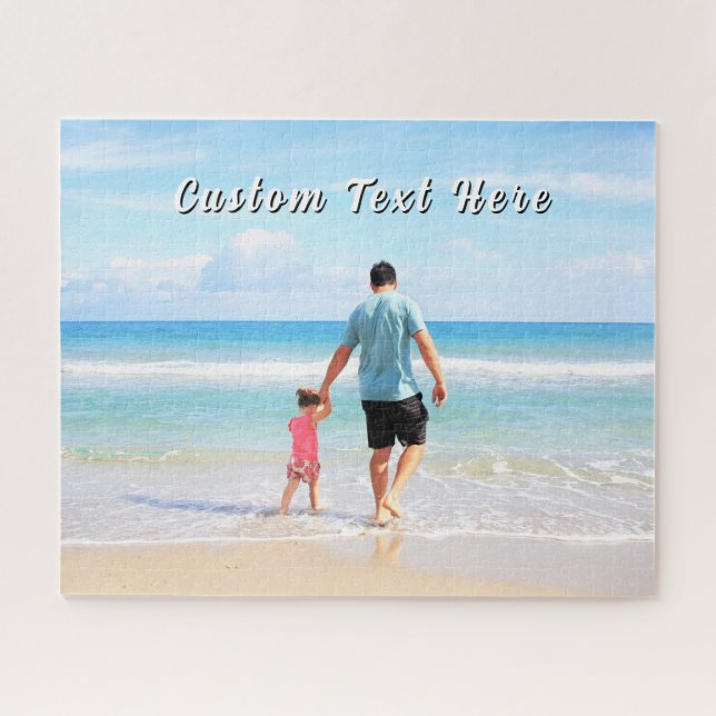 Rompecabezas personalizado con foto y texto (Horizontal)