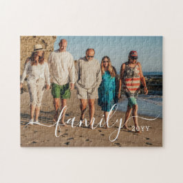 Rompecabezas personalizado con foto y texto famili