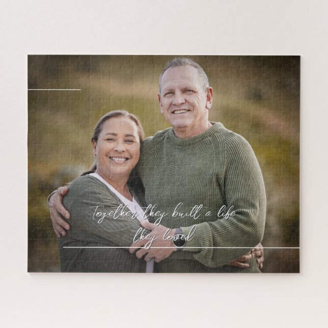 Rompecabezas personalizado con tus líneas de texto (Horizontal)