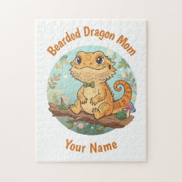 Rompecabezas personalizado de dragón barbudo mamá
