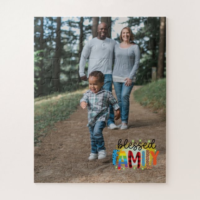 Rompecabezas personalizado de foto familiar (Vertical)