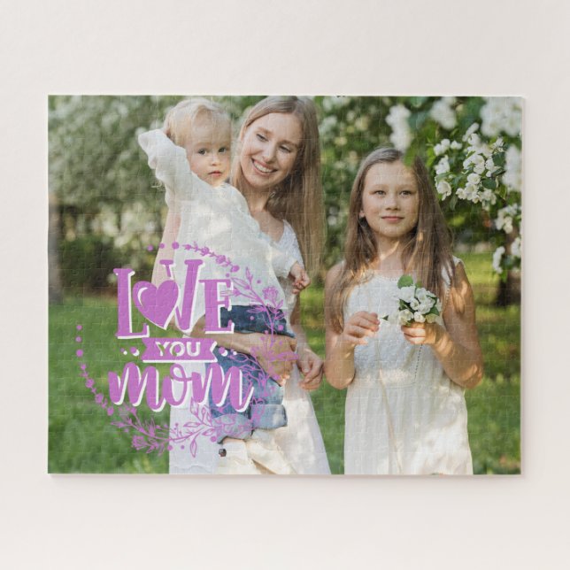Rompecabezas personalizado de foto | Te quiero mam (Horizontal)