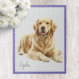 Rompecabezas personalizado de Golden Retriever