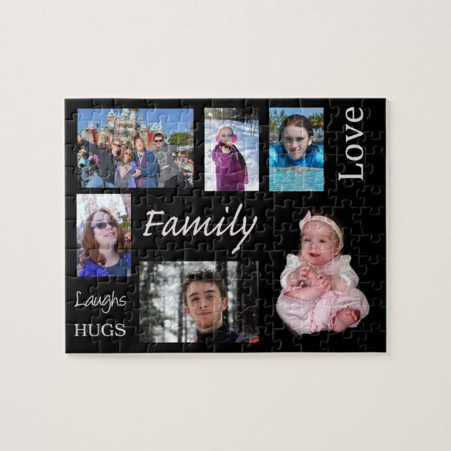 Rompecabezas personalizado de la foto de familia (Horizontal)
