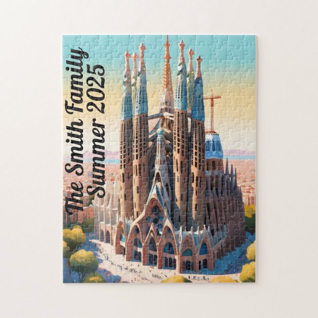 Rompecabezas personalizado de la Sagrada Familia (Vertical)