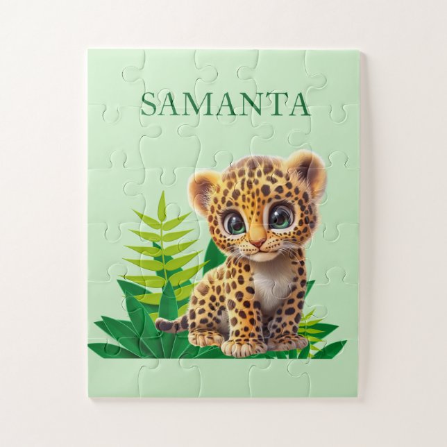 Rompecabezas Personalizado de Leopardo (Vertical)