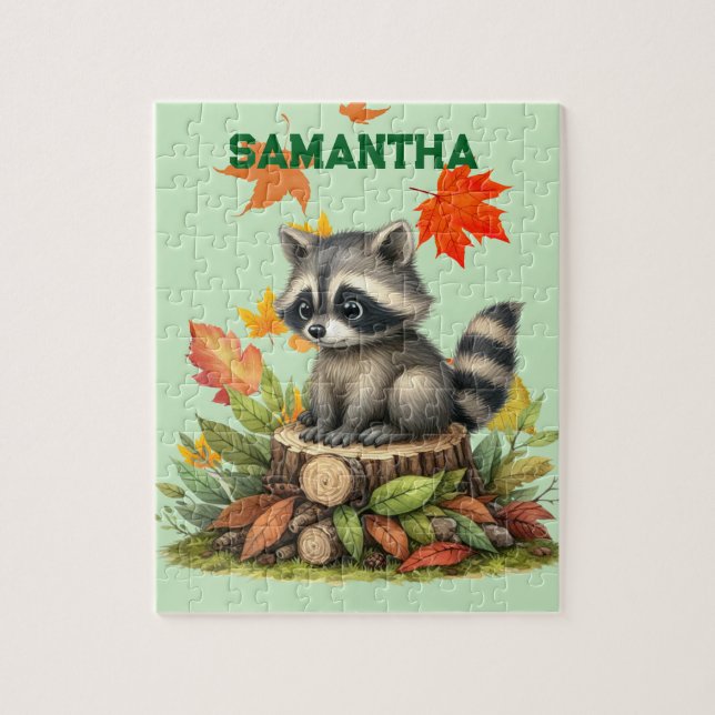Rompecabezas Personalizado de Mapache (Vertical)
