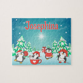 Rompecabezas personalizado de Navidad con el nombr