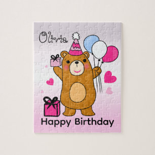 Rompecabezas personalizado de osito de felicitacio
