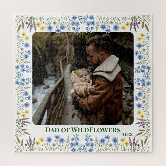 Rompecabezas personalizado de padre e hija con fot (Vertical)