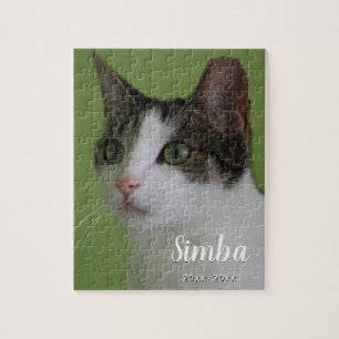 Rompecabezas personalizado de recuerdo de gato de