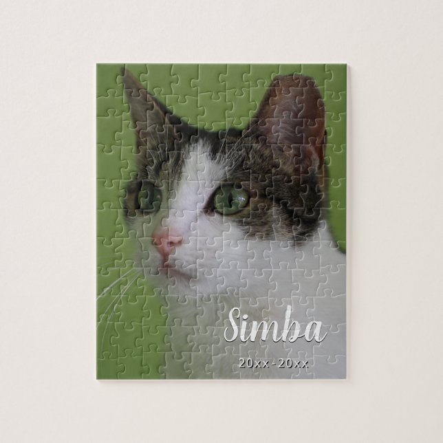 Rompecabezas personalizado de recuerdo de gato de  (Vertical)