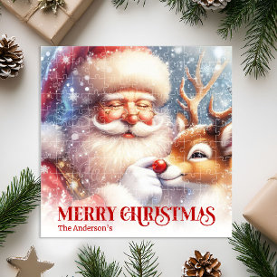 Rompecabezas personalizado de Santa Rudolph, lo me