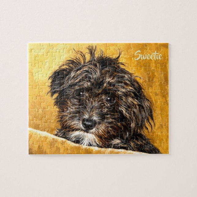 Rompecabezas personalizado de Schnoodle 8x10 (Horizontal)