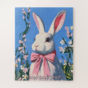 Rompecabezas personalizado del conejo de Pascua li
