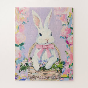 Rompecabezas personalizado del conejo de Pascua li