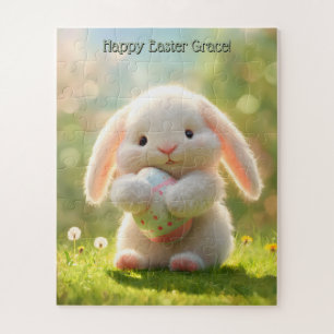 Rompecabezas personalizado del conejo de Pascua li